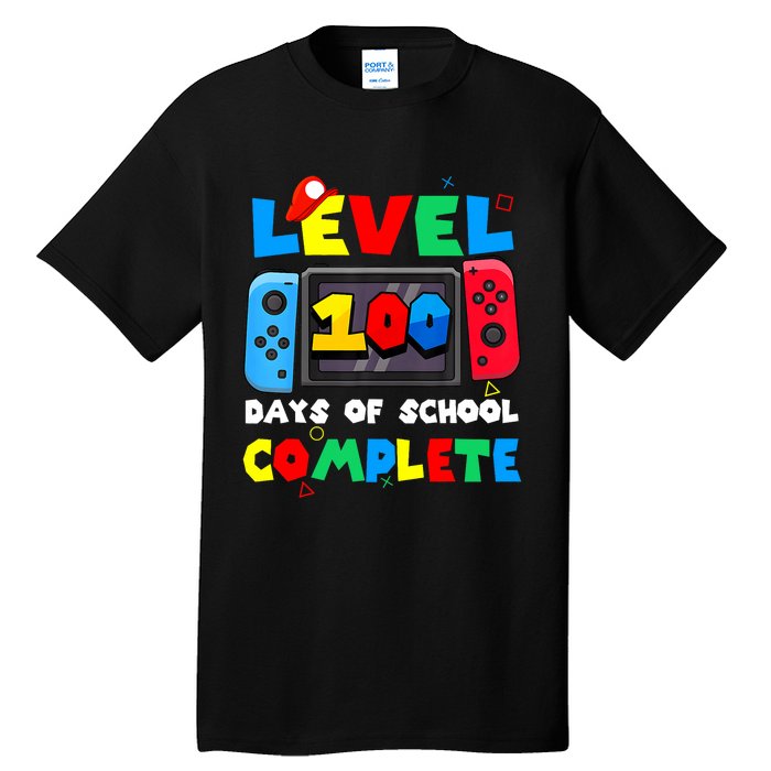 Level 100 Days Of School Complete Gamer Video Games Tall T-Shirt