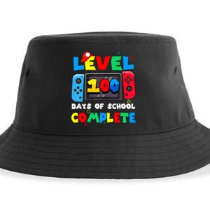 Level 100 Days Of School Complete Gamer Video Games Sustainable Bucket Hat