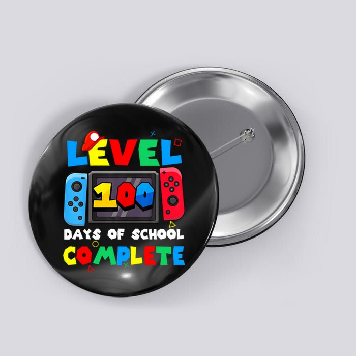 Level 100 Days Of School Complete Gamer Video Games Button