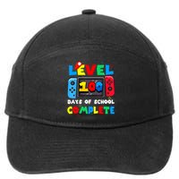 Level 100 Days Of School Complete Gamer Video Games 7-Panel Snapback Hat