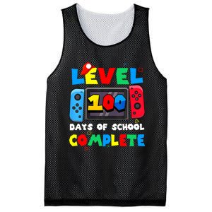 Level 100 Days Of School Complete Gamer Video Games Mesh Reversible Basketball Jersey Tank