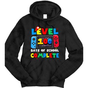 Level 100 Days Of School Complete Gamer Video Games Tie Dye Hoodie