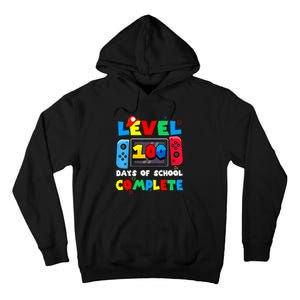 Level 100 Days Of School Complete Gamer Video Games Tall Hoodie