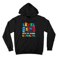 Level 100 Days Of School Complete Gamer Video Games Tall Hoodie