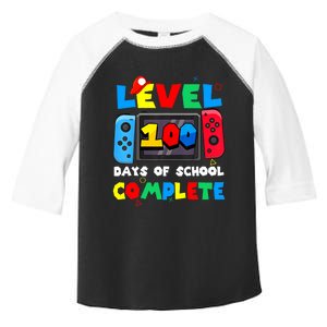 Level 100 Days Of School Complete Gamer Video Games Toddler Fine Jersey T-Shirt