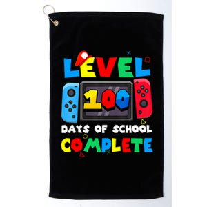 Level 100 Days Of School Complete Gamer Video Games Platinum Collection Golf Towel