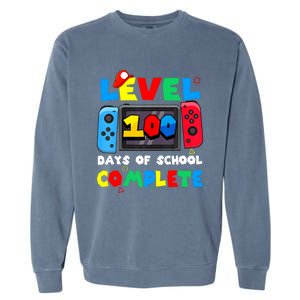 Level 100 Days Of School Complete Gamer Video Games Garment-Dyed Sweatshirt