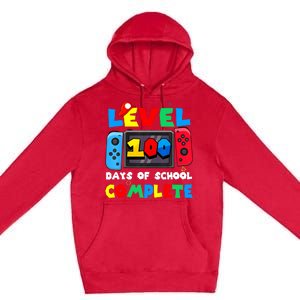 Level 100 Days Of School Complete Gamer Video Games Premium Pullover Hoodie