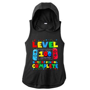 Level 100 Days Of School Complete Gamer Video Games Boy Ladies PosiCharge Tri-Blend Wicking Draft Hoodie Tank