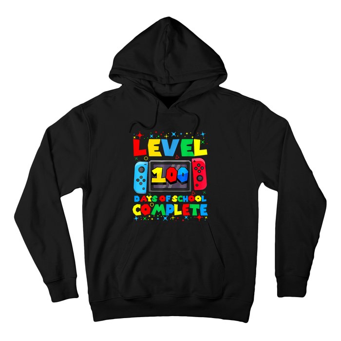 Level 100 Days Of School Complete Gamer Video Games Boy Hoodie