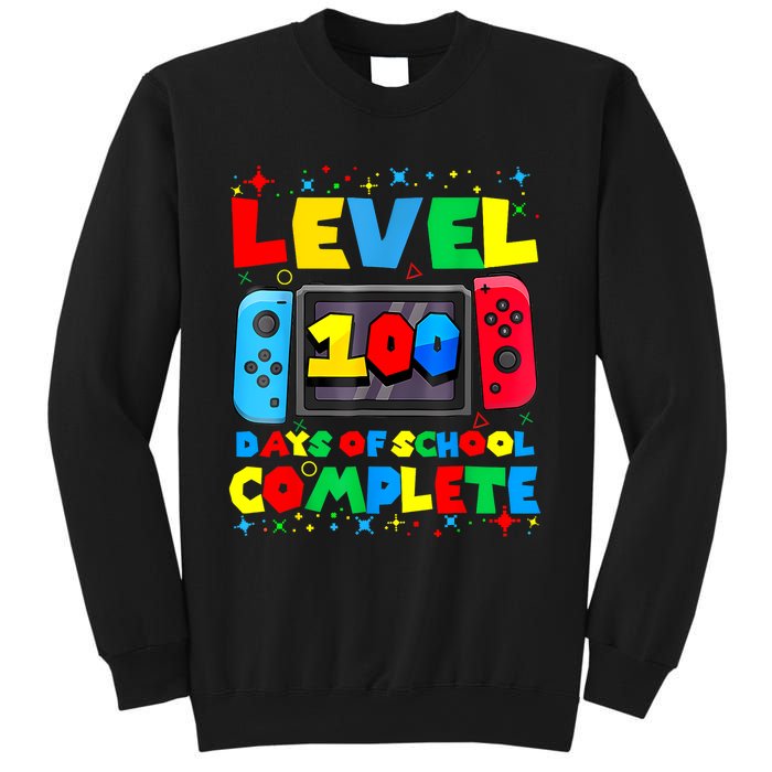 Level 100 Days Of School Complete Gamer Video Games Boy Sweatshirt