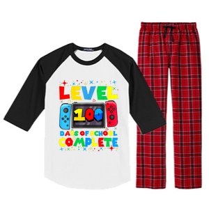 Level 100 Days Of School Complete Gamer Video Games Boy Raglan Sleeve Pajama Set