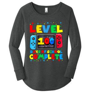 Level 100 Days Of School Complete Gamer Video Games Boy Women's Perfect Tri Tunic Long Sleeve Shirt