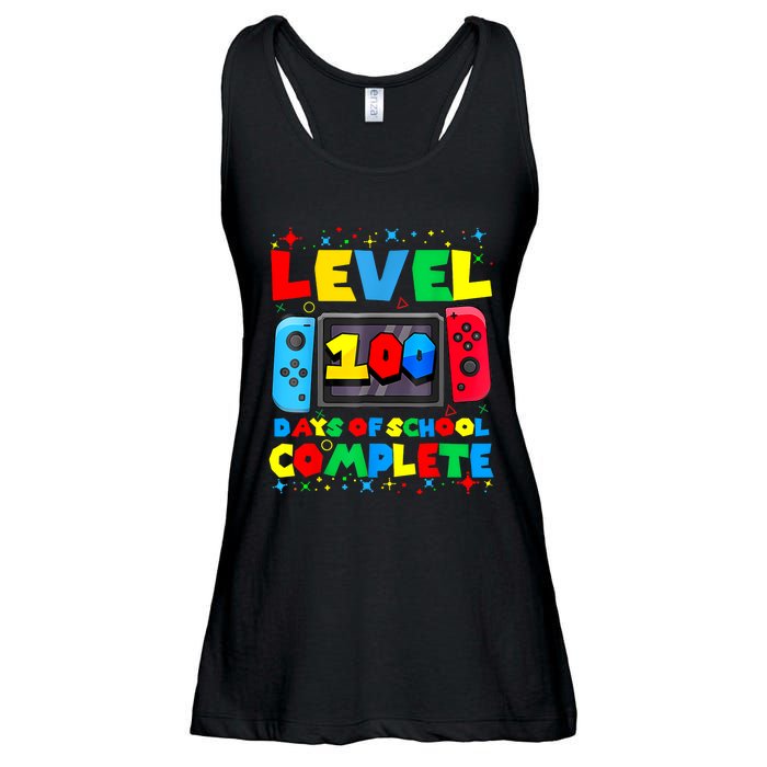 Level 100 Days Of School Complete Gamer Video Games Boy Ladies Essential Flowy Tank