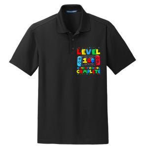 Level 100 Days Of School Complete Gamer Video Games Boy Dry Zone Grid Polo