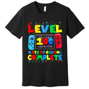 Level 100 Days Of School Complete Gamer Video Games Boy Premium T-Shirt