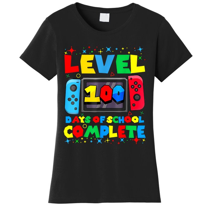 Level 100 Days Of School Complete Gamer Video Games Boy Women's T-Shirt