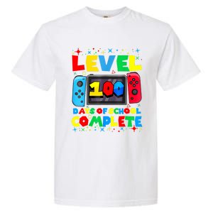 Level 100 Days Of School Complete Gamer Video Games Boy Garment-Dyed Heavyweight T-Shirt