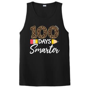 Leopard 100 Days Smarter Teacher Student 100th Day Of School Gift PosiCharge Competitor Tank