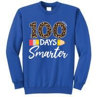 Leopard 100 Days Smarter Teacher Student 100th Day Of School Gift Sweatshirt