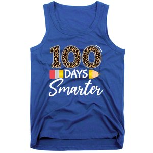 Leopard 100 Days Smarter Teacher Student 100th Day Of School Gift Tank Top