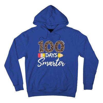 Leopard 100 Days Smarter Teacher Student 100th Day Of School Cute Gift Hoodie