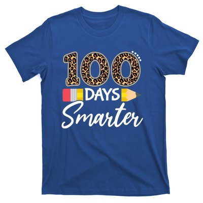 Leopard 100 Days Smarter Teacher Student 100th Day Of School Cute Gift T-Shirt