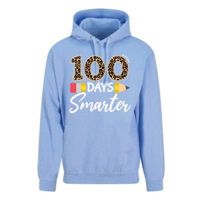 Leopard 100 Days Smarter Teacher Student 100th Day Of School Cute Gift Unisex Surf Hoodie