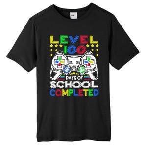 Level 100 Days Of School Completed 100th Day Gamer Boys Kids Tall Fusion ChromaSoft Performance T-Shirt