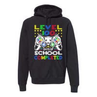 Level 100 Days Of School Completed 100th Day Gamer Boys Kids Premium Hoodie