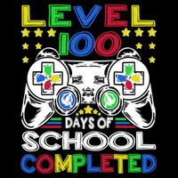 Level 100 Days Of School Completed 100th Day Gamer Boys Kids Baby Bodysuit