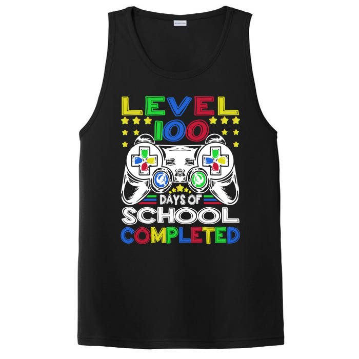 Level 100 Days Of School Completed 100th Day Gamer Boys Kids PosiCharge Competitor Tank