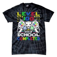 Level 100 Days Of School Completed 100th Day Gamer Boys Kids Tie-Dye T-Shirt