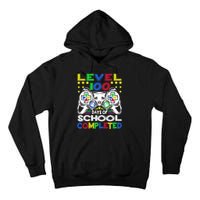 Level 100 Days Of School Completed 100th Day Gamer Boys Kids Tall Hoodie