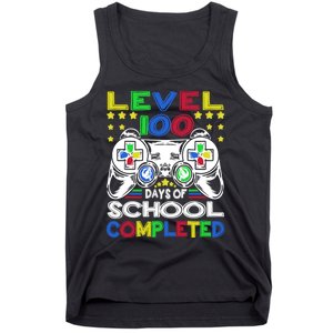 Level 100 Days Of School Completed 100th Day Gamer Boys Kids Tank Top