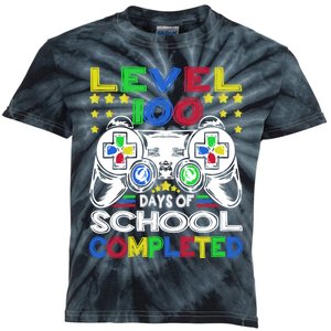 Level 100 Days Of School Completed 100th Day Gamer Boys Kids Kids Tie-Dye T-Shirt