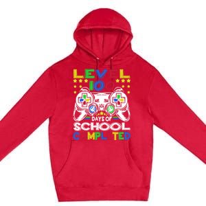 Level 100 Days Of School Completed 100th Day Gamer Boys Kids Premium Pullover Hoodie