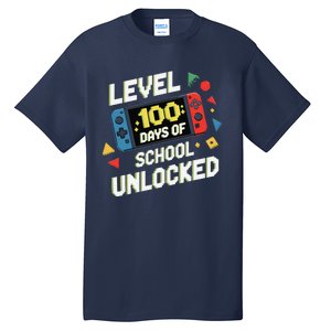 Level 100 Days Of School Unlocked Gamer Video Games Tall T-Shirt