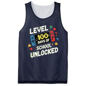 Level 100 Days Of School Unlocked Gamer Video Games Mesh Reversible Basketball Jersey Tank