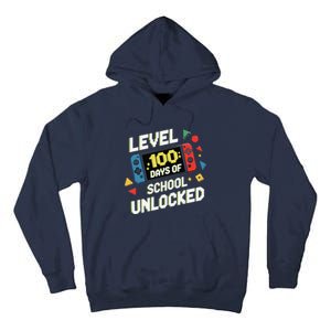 Level 100 Days Of School Unlocked Gamer Video Games Tall Hoodie