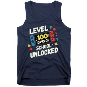 Level 100 Days Of School Unlocked Gamer Video Games Tank Top