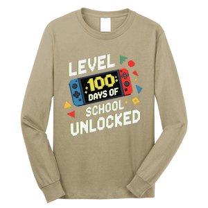 Level 100 Days Of School Unlocked Gamer Video Games Long Sleeve Shirt