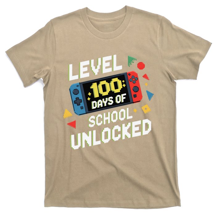 Level 100 Days Of School Unlocked Gamer Video Games T-Shirt