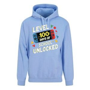 Level 100 Days Of School Unlocked Gamer Video Games Unisex Surf Hoodie