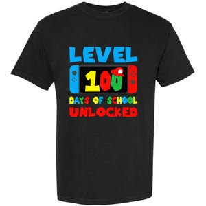 Level 100 Days Of School Unlocked Video Games Gamer Garment-Dyed Heavyweight T-Shirt