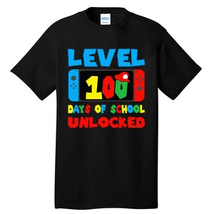 Level 100 Days Of School Unlocked Video Games Gamer Tall T-Shirt