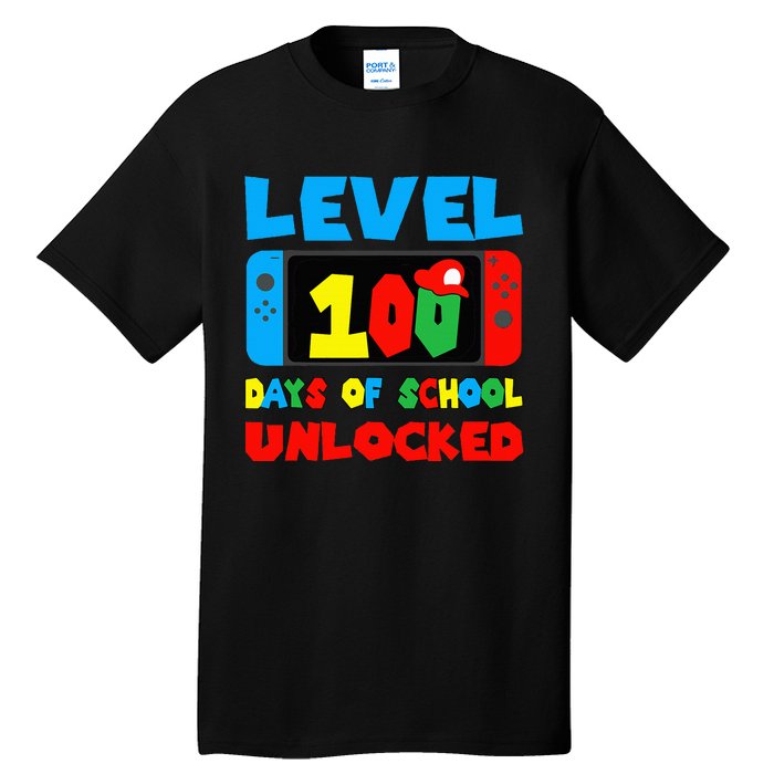 Level 100 Days Of School Unlocked Video Games Gamer Tall T-Shirt