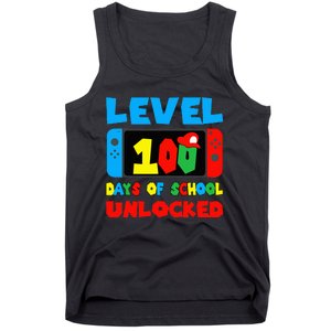 Level 100 Days Of School Unlocked Video Games Gamer Tank Top