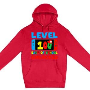 Level 100 Days Of School Unlocked Video Games Gamer Premium Pullover Hoodie