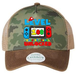 Level 100 Days Of School Unlocked Video Games Gamer Legacy Tie Dye Trucker Hat